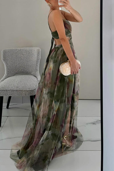 Dorte | Blomster Maxi Kjole