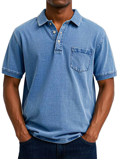Maxime | Afslappet poloshirt i denim