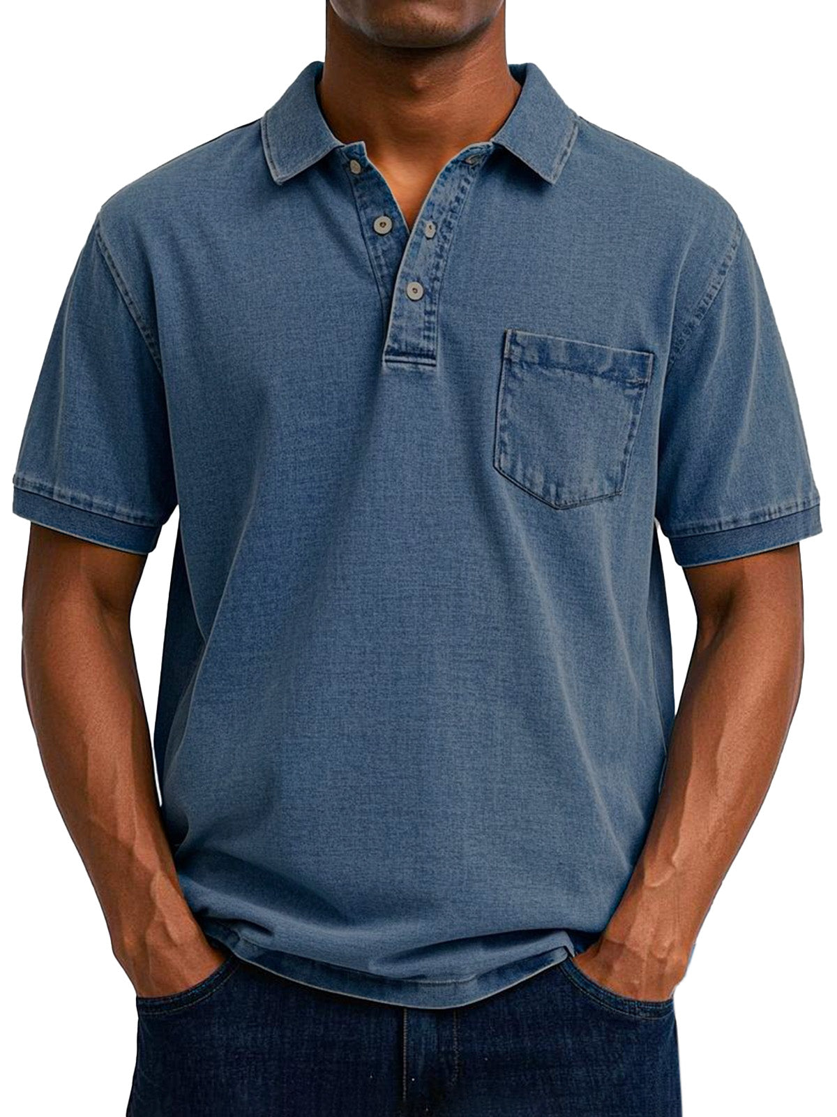 Maxime | Afslappet poloshirt i denim