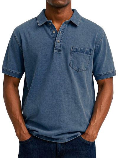 Maxime | Afslappet poloshirt i denim