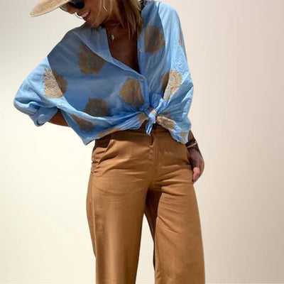 Gaby | Stilfuld Broderet Skjorte