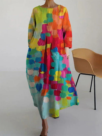 Freya | Livlig Color-Block Kjole