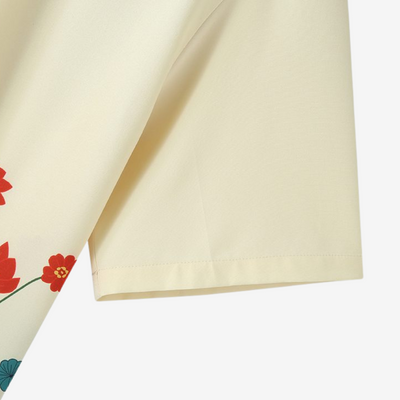 Ludvig | Blomstret Broderet Skjorte med Knapper