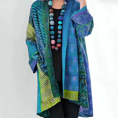 Adela | Stilfuld Mønstret Kimono Cardigan