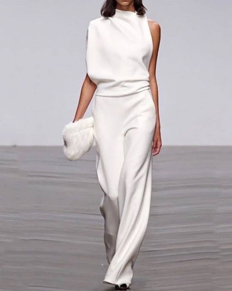 Silke | Premium One-Shoulder Buksedragt