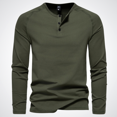 Dagfinn | Langærmet Henley-skjorte