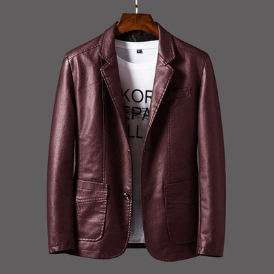 Morten | Premium Stilfuld Blazer i Kunstlæder