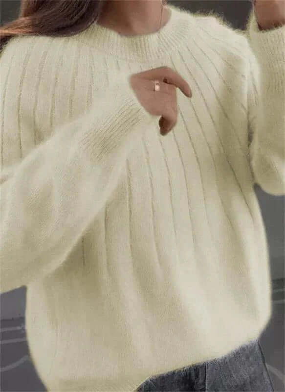 Claire™ | Hyggelig Ribstrikket Pullover