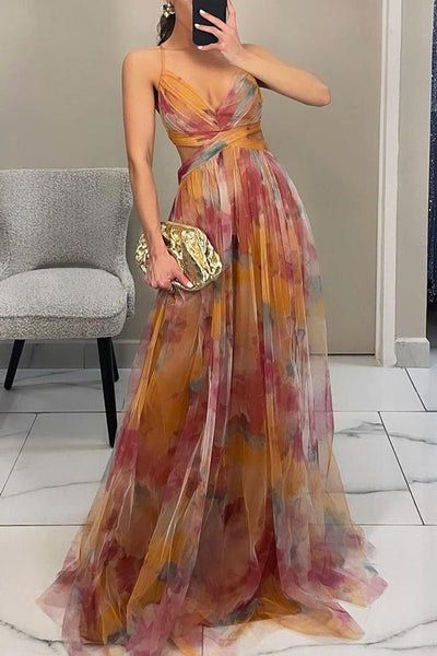 Dorte | Blomster Maxi Kjole