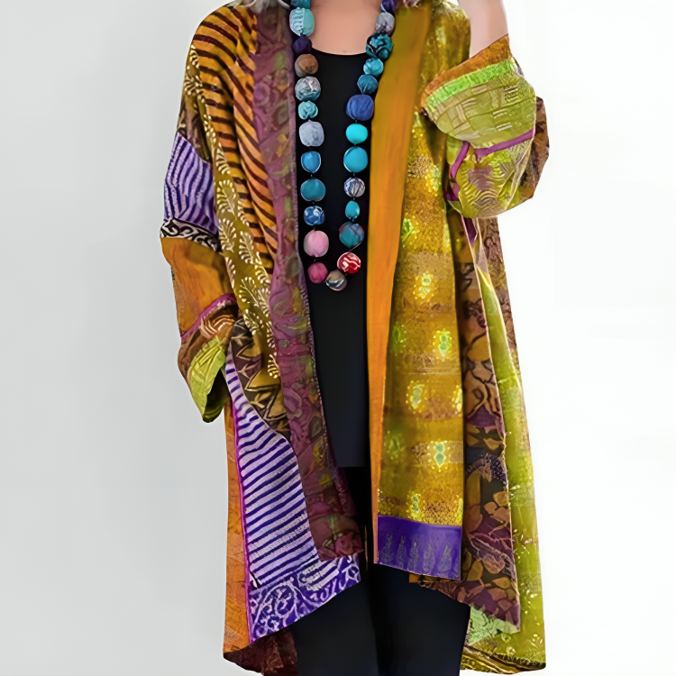 Adela | Stilfuld Mønstret Kimono Cardigan