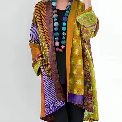 Adela | Stilfuld Mønstret Kimono Cardigan