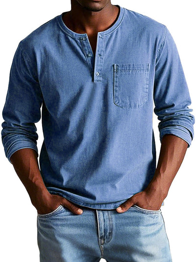 Lucas | Casual Henley Langærmet Skjorte