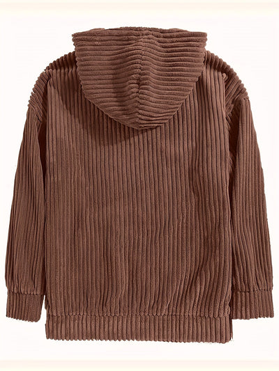 Sigrun | Ribbet Hættetrøje Pullover