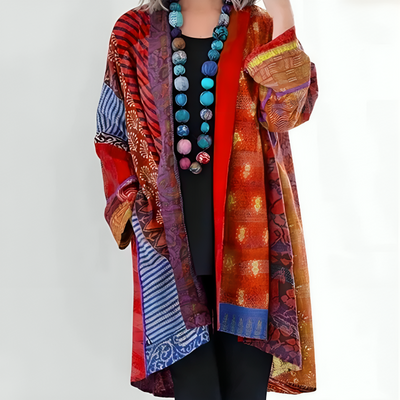Adela | Stilfuld Mønstret Kimono Cardigan