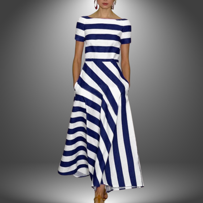 Jenny | Stilfuld Stribet Maxi Kjole