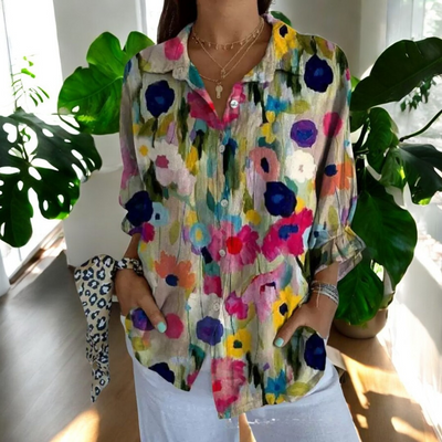 Carla | Stilfuld Knap-Down Skjorte
