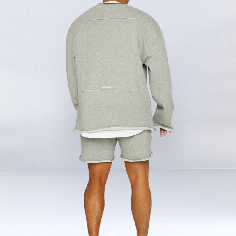 Steffen | Casual Afslappet Fit Pullover Shorts Sæt
