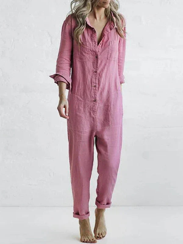 Noelia | Stilfuld Knap-Down Utility Jumpsuit