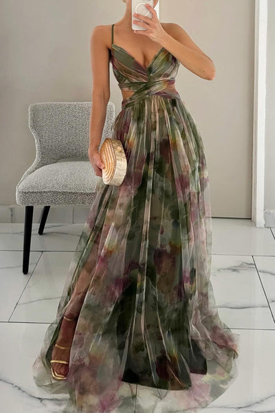 Dorte | Blomster Maxi Kjole