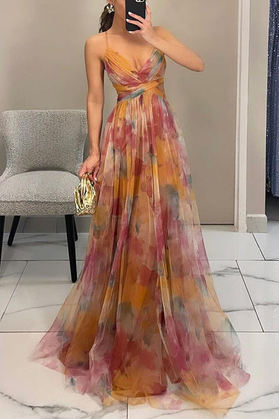 Dorte | Blomster Maxi Kjole