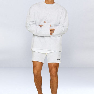 Steffen | Casual Afslappet Fit Pullover Shorts Sæt