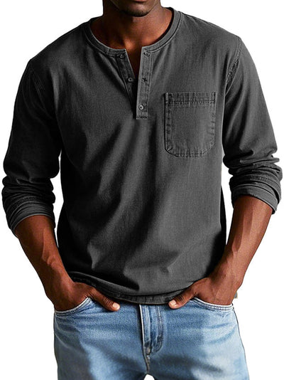 Lucas | Casual Henley Langærmet Skjorte
