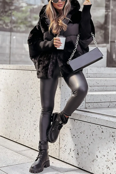 Oline | Stilfuld Faux-Fur Puffer Jakke