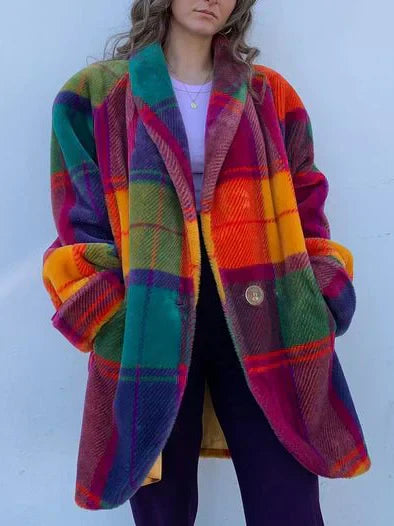 Alette | Stilfuld Ternet Oversized Frakke