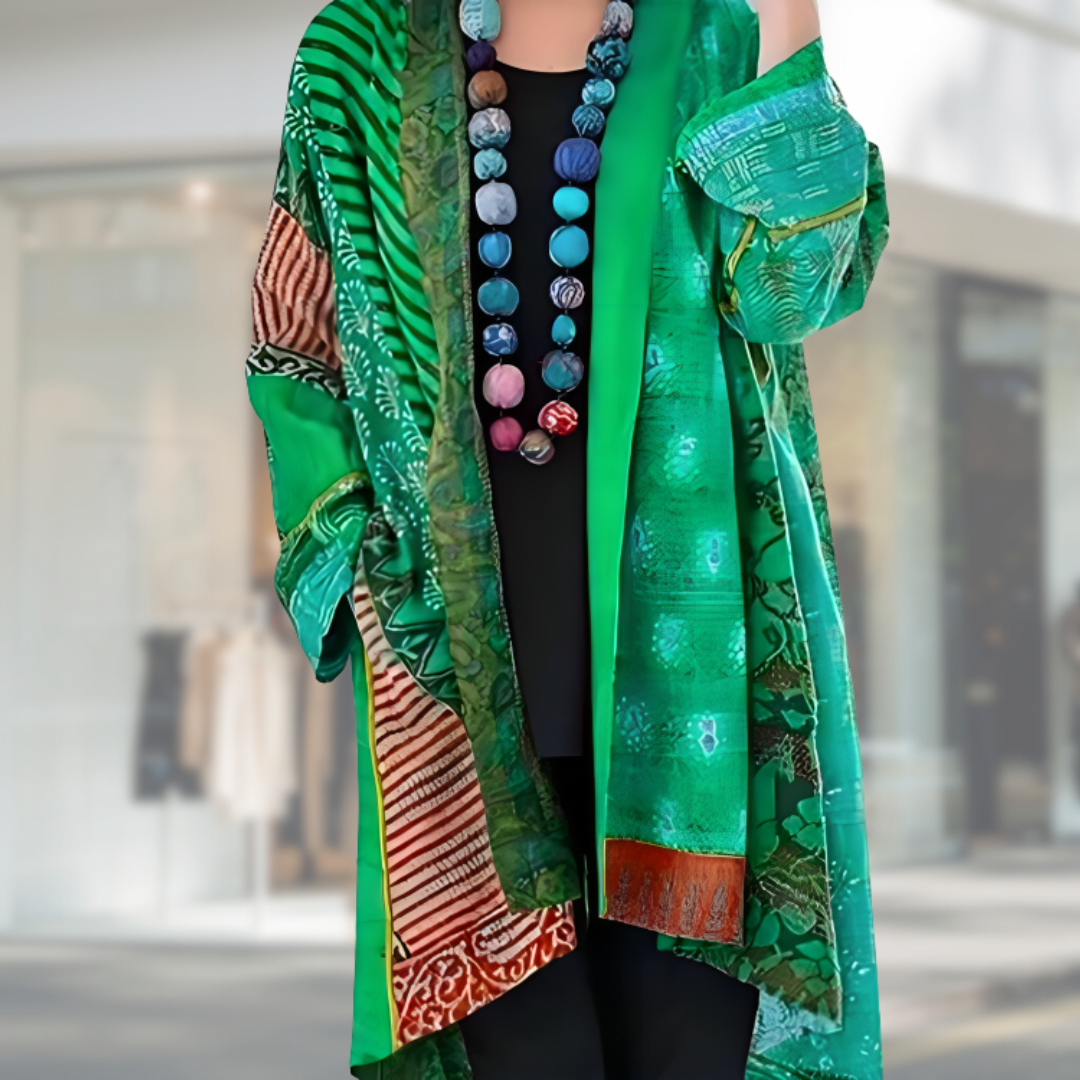Adela | Stilfuld Mønstret Kimono Cardigan