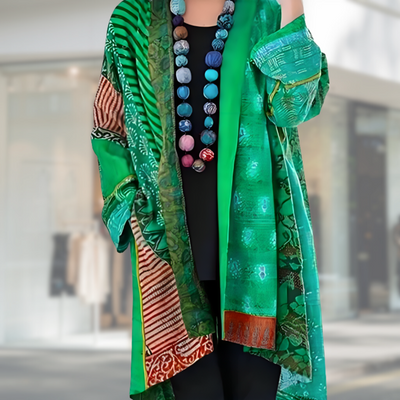Adela | Stilfuld Mønstret Kimono Cardigan