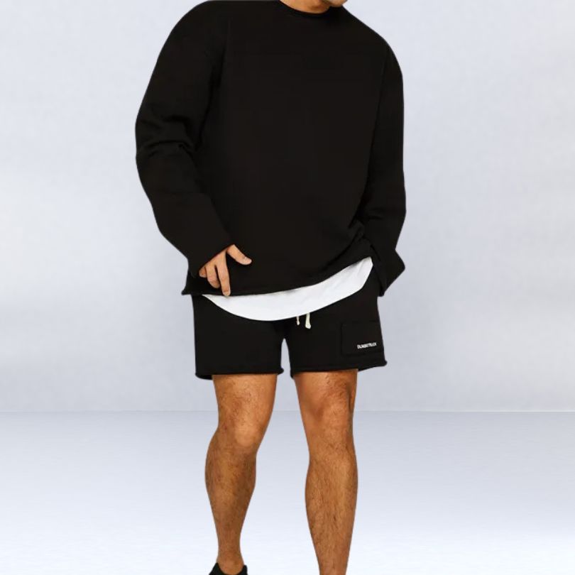 Steffen | Casual Afslappet Fit Pullover Shorts Sæt