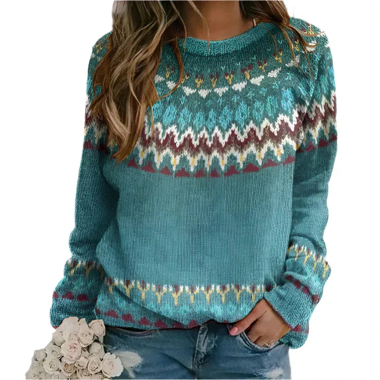 Magda | Stilfuld Fair Isle Mønster Sweater