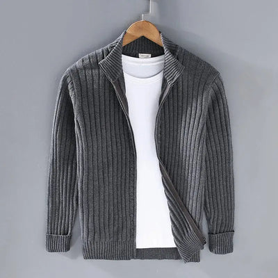 Sigurd | Stilfuld Ribstrikket Cardigan