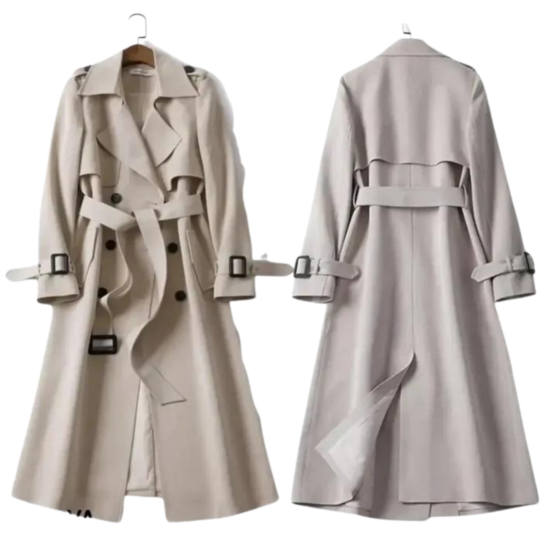 Katja | Stilfuld Dobbelt Radet Trenchcoat