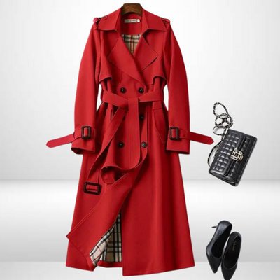 Katja | Stilfuld Dobbelt Radet Trenchcoat