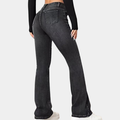 Edna | Stilfulde Højtaljede Jeans med Brede Ben