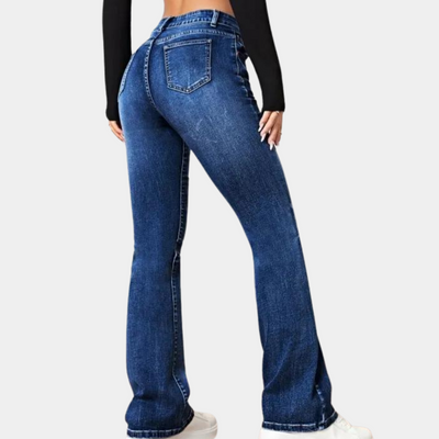 Edna | Stilfulde Højtaljede Jeans med Brede Ben