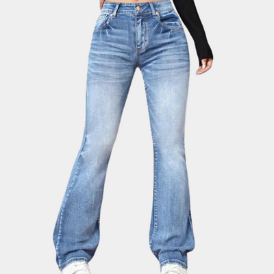 Edna | Stilfulde Højtaljede Jeans med Brede Ben