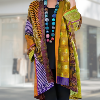 Adela | Stilfuld Mønstret Kimono Cardigan