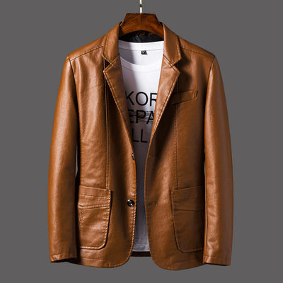 Morten | Premium Stilfuld Blazer i Kunstlæder
