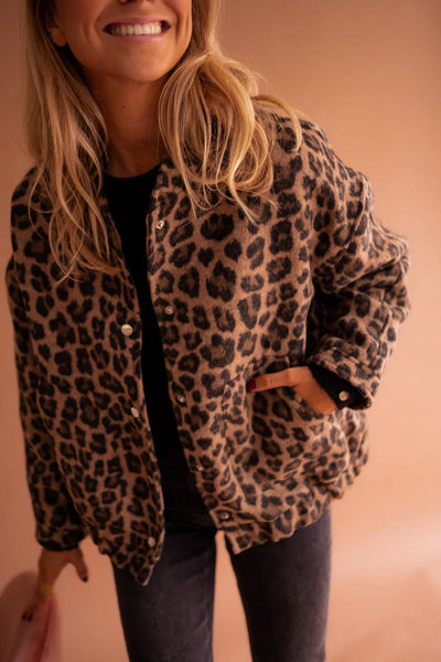 Elodie | Smart Jakke med Leopardprint