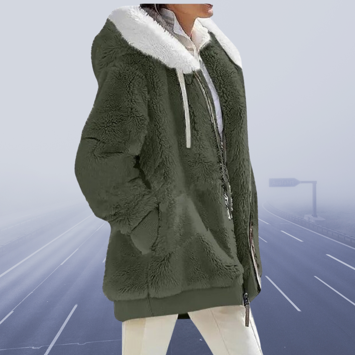 Diana | Hyggelig Faux Fur Hættejakke