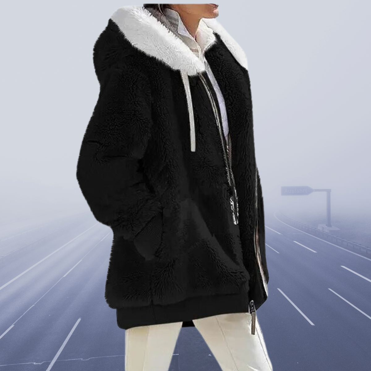 Diana | Hyggelig Faux Fur Hættejakke