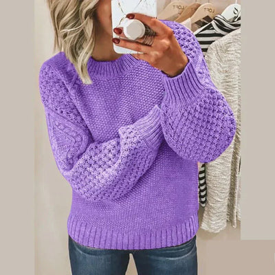 Kayla™ | Stilfuld Tekstureret Strik-Sweater