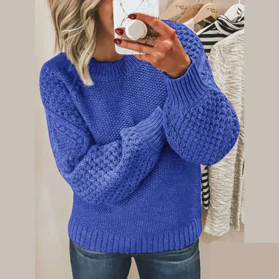 Kayla™ | Stilfuld Tekstureret Strik-Sweater
