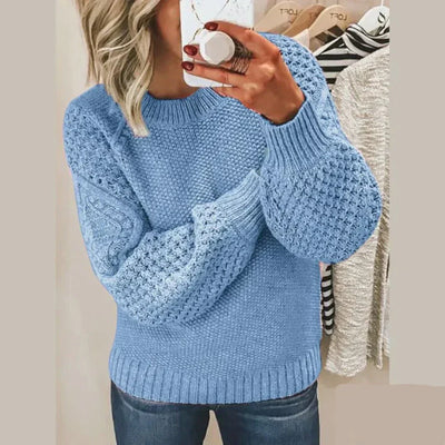 Kayla™ | Stilfuld Tekstureret Strik-Sweater