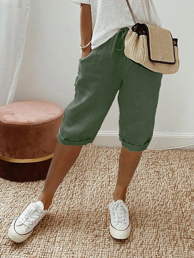 Maren | Komfortable Shorts med Oprullet Kant