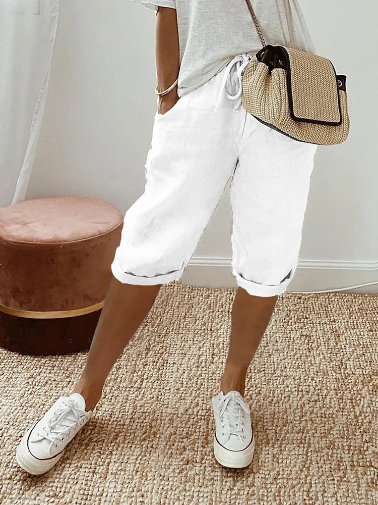Maren | Komfortable Shorts med Oprullet Kant