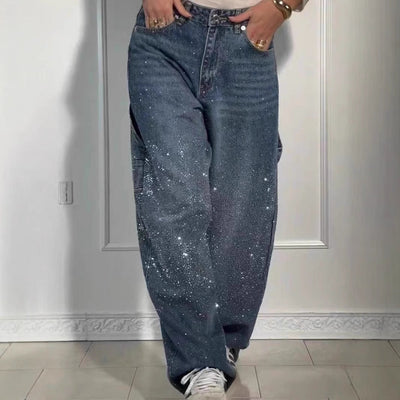 Raphaelle | Trendy stjerneklare denimcargobukser