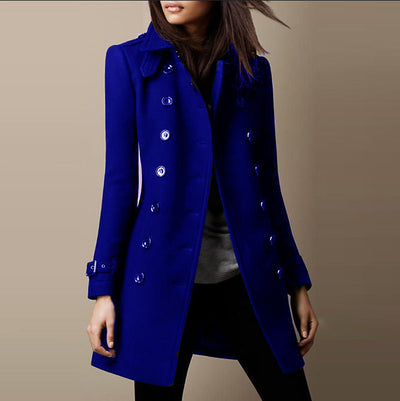 Laila™ | Stilfuld Dobbeltknappet Trenchcoat